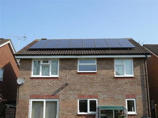 solar panel-16 Sanyo modules for Mr G. in Melksham