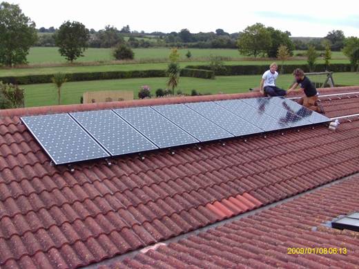 solar panel-Installation of 3.8 kW Sanyo HIT 240W system in Martock , Somerset