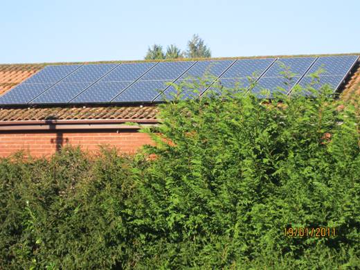 solar panel-A sixteen Sanyo HIT240 watt module system for Mrs Brown,  Crow Hill, Ringwood, Hampshire